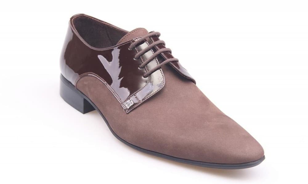Brown Patent / Brown Nubuck Classic Men's Shoes