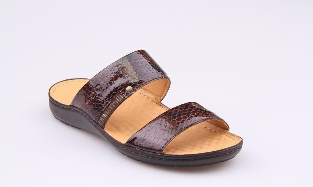 Brown Crocodile Men's Sandals