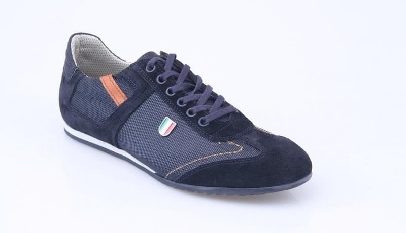 Tan Burnished / Navy Blue Suede / Navy Blue Mesh Casual Men's Shoes