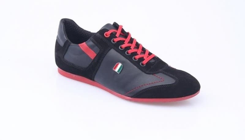 Black Burnished / Red Burnished / Black Suede Casual Men's Shoes