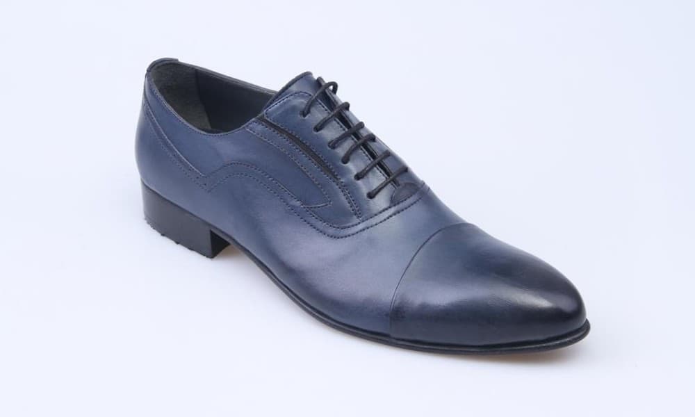Navy Blue Antique Classic Men's Shoes