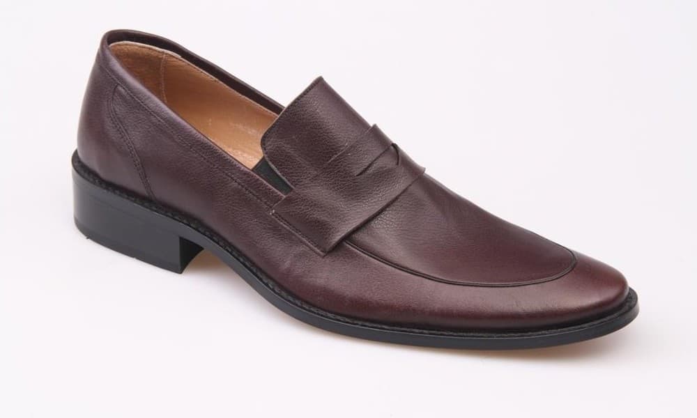 Brown Enamel Classic Men's Shoes