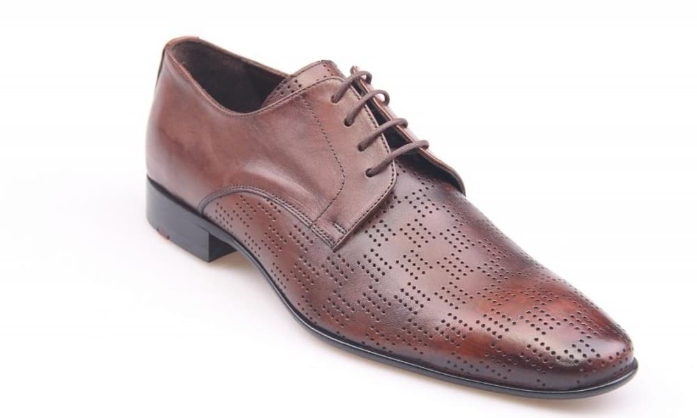 Brown Enamel Classic Men's Shoes