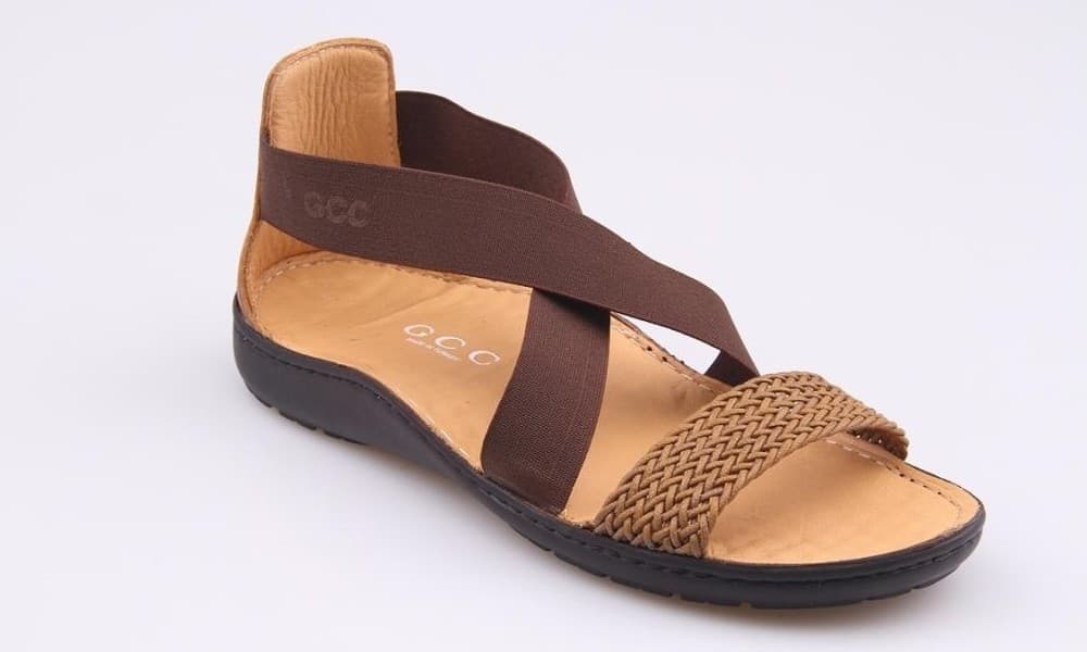 Tan Burnished / Brown Rubber / Tan Knit Men's Sandals