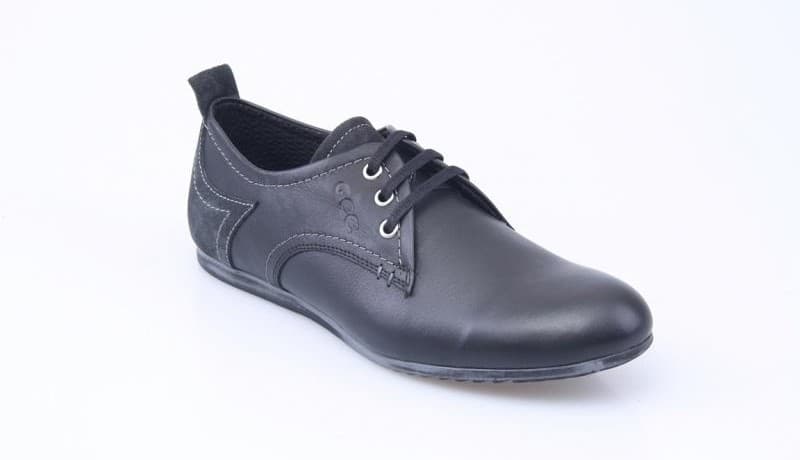 Black Burnished / Gray Suede Casual Men's Shoes