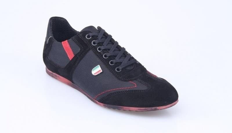 Red Burnished / Black Suede / Black Mesh Casual Men's Shoes