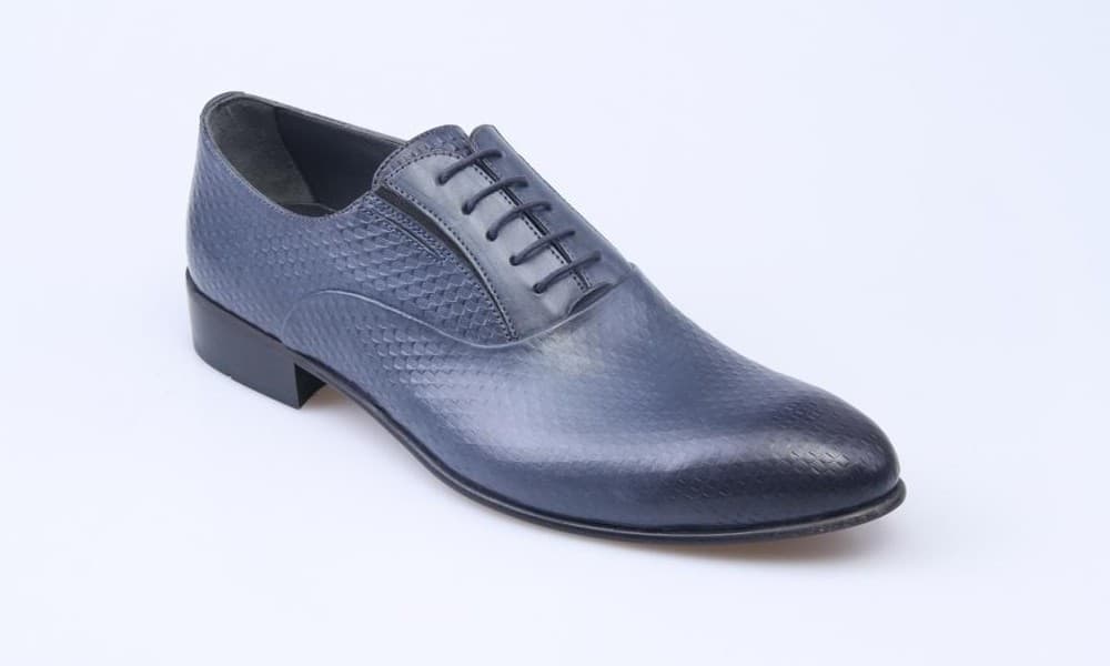 Navy Blue Antique Classic Men's Shoes