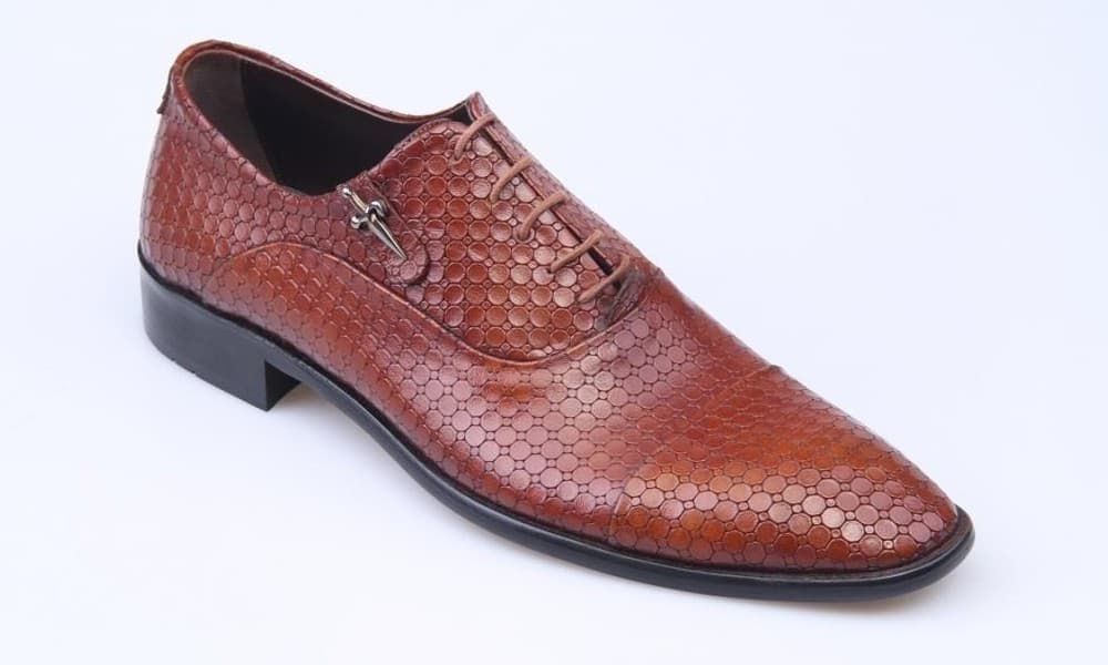 Tan Honeycomb Classic Men's Shoes
