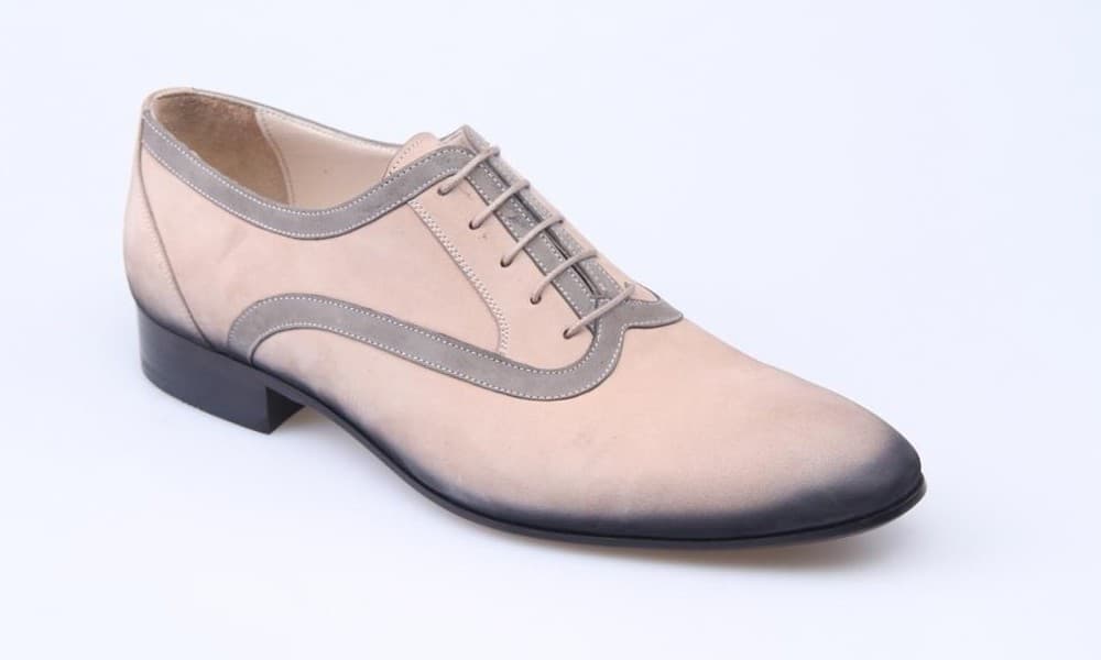 Beige Nubuck Classic Men's Shoes