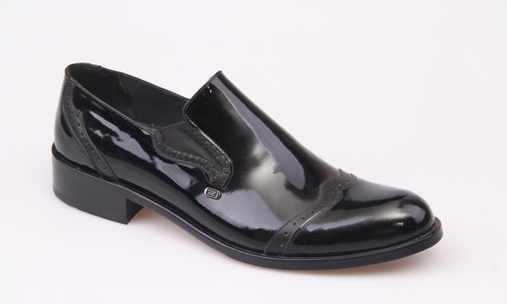 Black Patent / Black Enamel Classic Men's Shoes