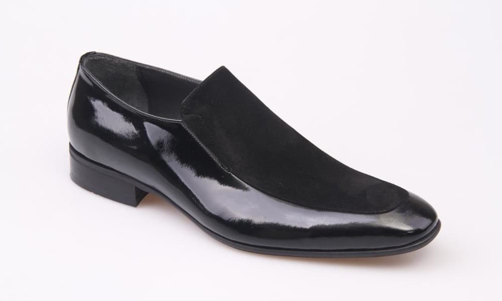 Black Suede / Black Patent Classic Men's Shoes