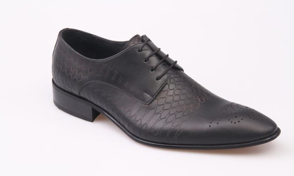 Black Enamel Classic Men's Shoes