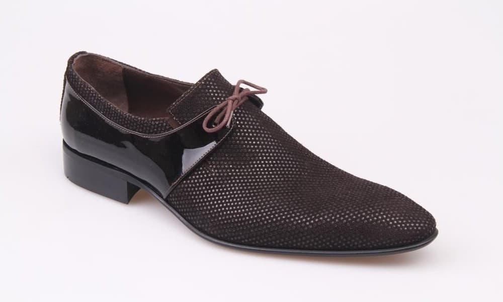 Brown Patent Classic Men's Shoes